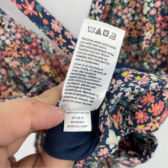 Tea Collection Kids Girls Romper jumpsuit Size 12 Floral Print - Picture 7 of 7